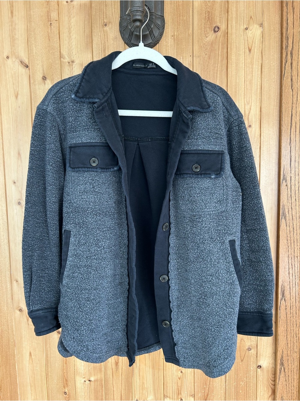 Women’s BlackTape_ Shacket With Elbow Patches Dark Grey Size Small